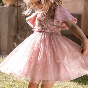 IVY CITY CO. Mini Tara Dress In Blush 12-18 months